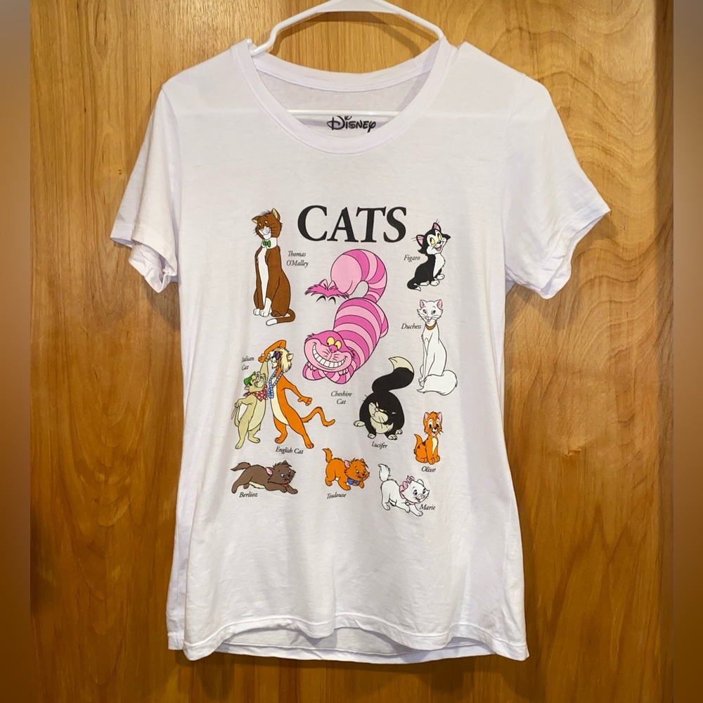 Disney Cats Shirt White Size M